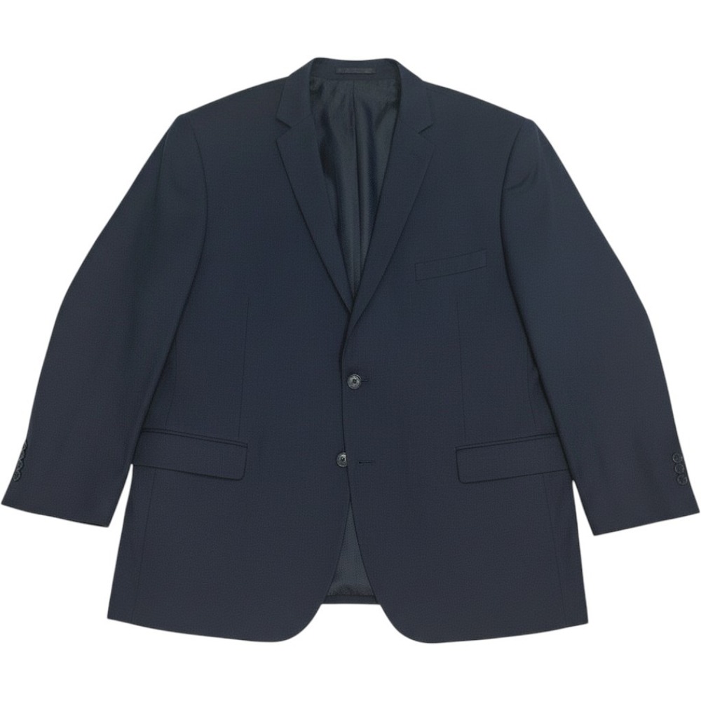 Bocaccio Uomo Men Navy Blue Two Button Blazer Dark Academia Fall Tailored 54